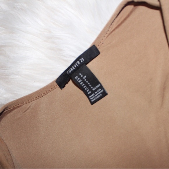 Camel suede crop top - Picture 3 of 5